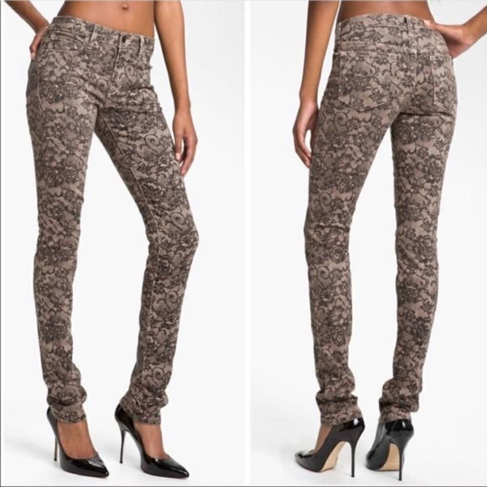 Joe’s Jeans Chantilly Blush Skinny Lace Floral Jeans